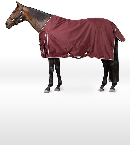 HORZE Glasgow Light Weight Waterproof Turnout Horse Sheet (No Fill) - Burgundy - 81 in