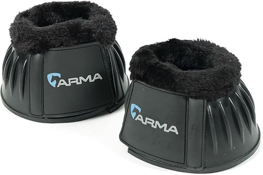 Shires ARMA Fleece Trim Bell Boot (Black, Cob)