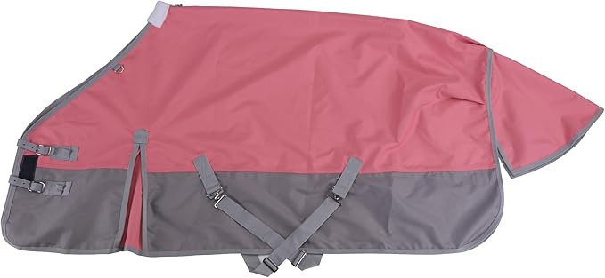 LEAFOREST 1200D Horse Blanket Waterproof Breathable Turnout (no Filling) Standard Neck Horse Sheet Pink Grey 81IN