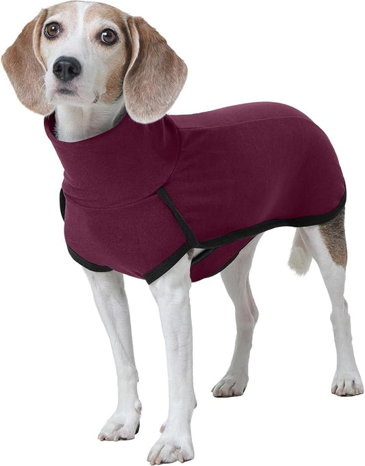 ROZKITCH Dog Pajamas for Small Dogs, Pet Windproof Warm Cold Weather Jacket Vest Cozy Jumpsuit Apparel Outfit Clothes for Walking Hiking Travel Sleep Red XS