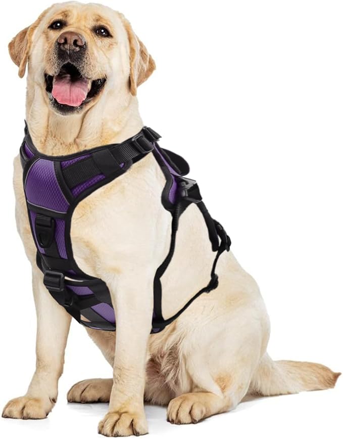 AUROTH Dog Harness, Escape Proof Dog Harness for Medium Sized Dog, No Pull Dog Harness for Large Dogs, Soft Padded Reflective Adjustable Dog Vest Harness with Lift Handle, Harness Medium Size Dog