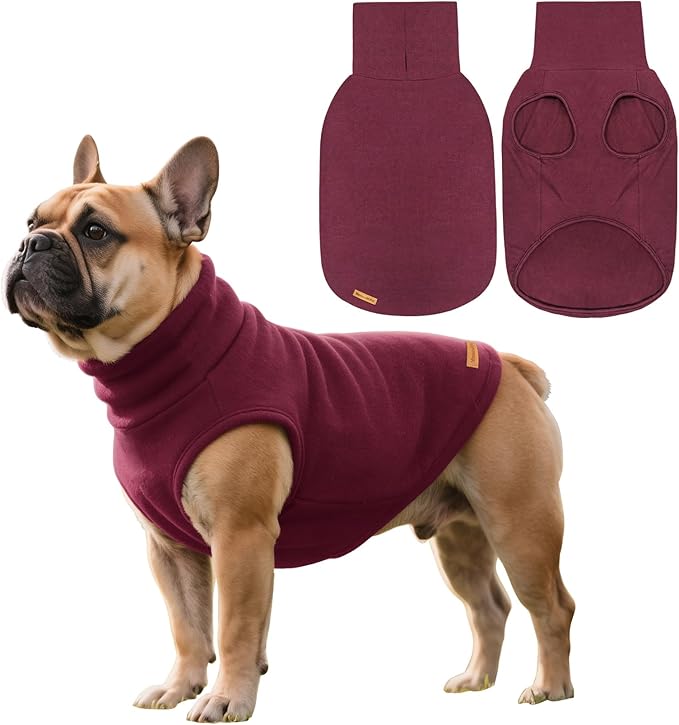 Mosucoirl Dog Sweaters Pet Pullover,Turtleneck Doggy Sweatshirt for Extra Large Dogs Thick Warm Dog Clothes Fleece Soft Winter Puppy Hoodies Outfit for Small Medium Large Dogs XS-4XL (Red, M)