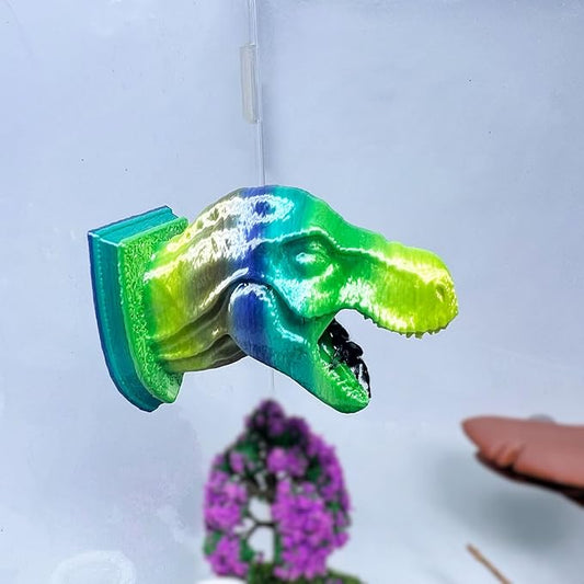 Jumping Spider Hide,3D Printed Dinosaur Head - A Fun Habitat for Jumping Spiders, Small Reptiles, and Small Pets, Suitable for Home Decor with Animal Enclosures (Mixed Color)