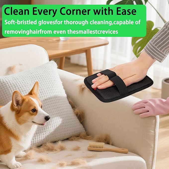 Pet Hair Remover, electrostatic pet Hair Removal Gloves - Reusable cat and Dog Hair Removal Tools for Furniture, Clothing, and Bedding - Sofas, Blankets, and Hair Removal Controls (2 Pieces)