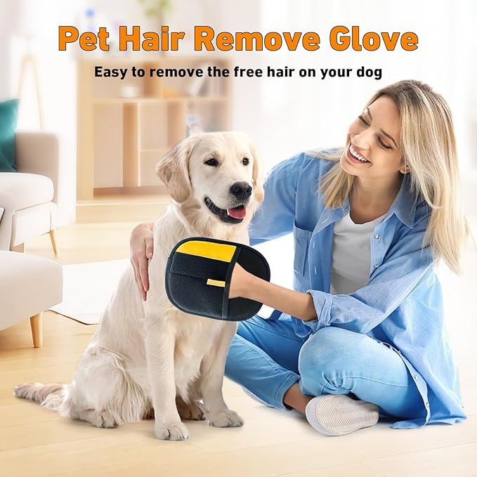 Electrostatic Pet Hair Remover Glove,Magic Brush Pet Hair,Sniffy Universe Dog Brush,Pet Hair Removal Gloves for Pet Hair,Reusable Cat & Dog Hair Remover for Carpet, Curtain(2pcs)