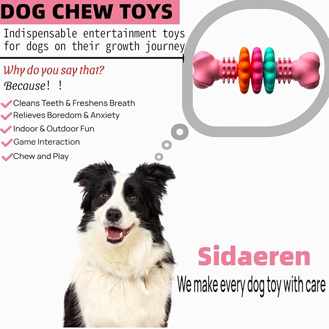 Puppy Teething Toy, Durable Chew Toy for Small Dogs, Interactive Bone Toy to Keep Puppies Busy, Teeth Cleaning Dog Toy for Small Breeds