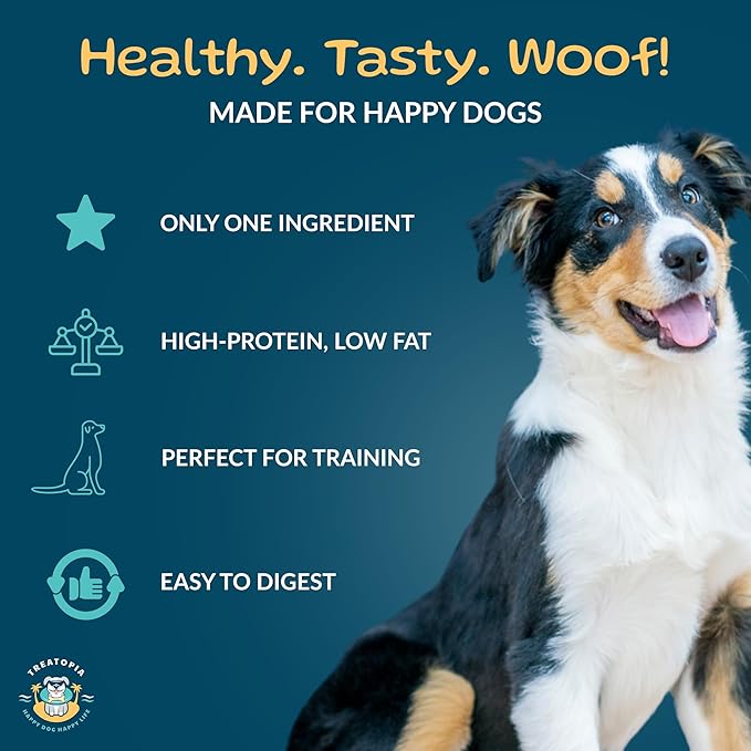 TREATOPIA Lamb Lung Filet Dog Treats, 4 LB Bag - All-Natural, Sustainable, Healthy, High Protein, Hand-Trimmed, Slow-Roasted, Made in The USA, Nutritious, No Additives, No Fillers