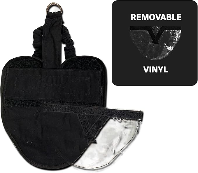 Hen Holster Wrap-Around Bird Diaper & Harness for Hens, Roosters, Ducks, Geese - with Removable Vinyl Liner, Adjustable Fit for Outdoor Adventures & Indoor Use - Easy to wear - XL, Black
