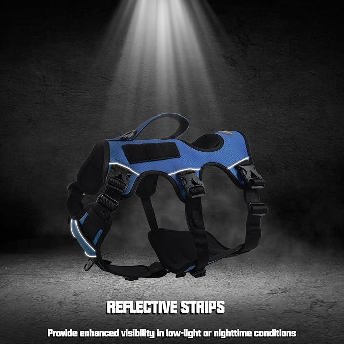AUROTH Dog Harness, Escape Proof Dog Harness for Large Dogs, No Pull Dog Harness with Lift Handle, Soft Padded Reflective Adjustable Dog Vest Harness, Large Dog Harness for Walking Hiking Training
