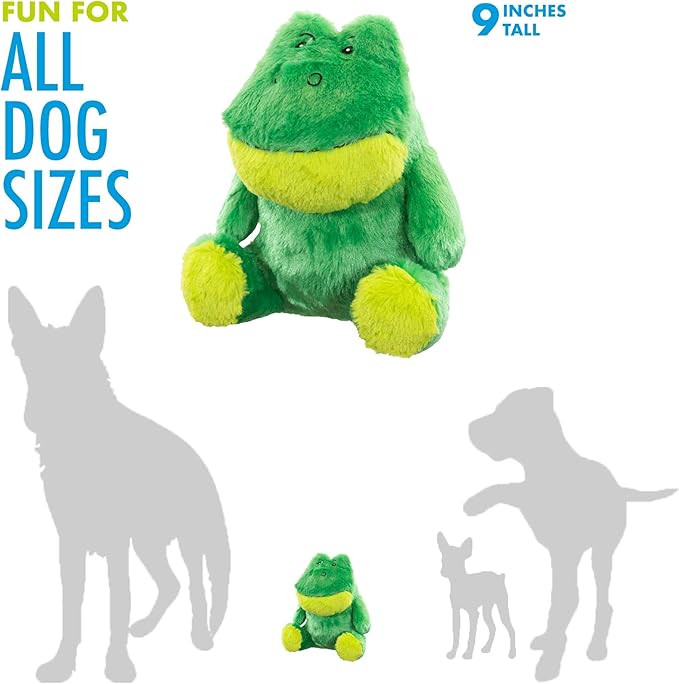 Hero Chuckles, Plush Squeaky Dog Toy, Durable Stuffed Animal with 3 in 1 Squeaker
