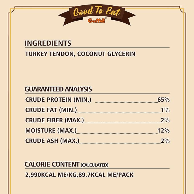 Gootoe Turkey Tendon Dog Treats, Pretzel (M) 3.17 oz, USA-Sourced Turkey Tendon, Natural Snack, Premium Puppy Chews, Hypoallergenic, Reseal Value Bags, Size for Medium Dogs (Pack of 2)