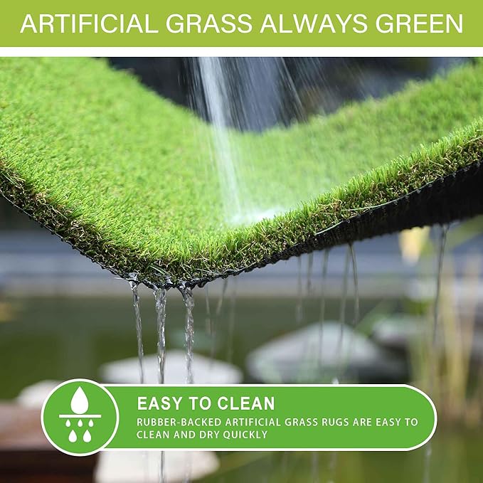 SUNTURF Dog Grass Pads 6 x 8 FT Artificial Grass Pee Pads for Dogs Potty Fake Grass Rug Turf Mat for Dogs Training Indoor Outdoor Garden Lawn Artificial Grass Rug