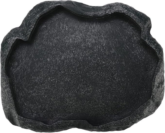 Yosoo Health Gear Reptile Feeder, ABS Resin Reptile Food Dish Feeder Bowl, Amphibian Decor, Pet Food Tray Feeding Dish for Tortoise, Gecko, Snake, Lizard ()