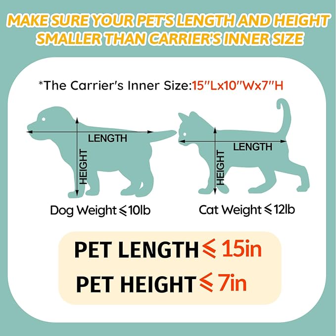 Petskd Pet Carrier 17x12x8.5 JetBlue Allegiant Airline Approved,Pet Travel Carrier Bag for Small Cats and Dogs, Soft Dog Carrier for 1-8 LBS Pets,Dog Cat Carrier with Safety Lock Zipper(Blue)