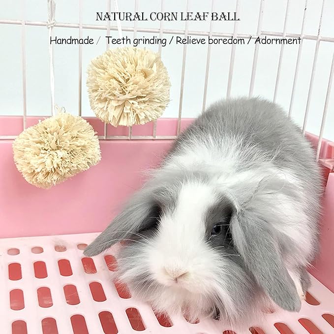 kathson Bunny Chew Toys for Teeth Grinding, Rabbit Wooden Scratch Board Feet Pad Platform Small Animals Play Toy for Guinea Pigs Chinchilla Hamsters Other Rodent Pets(E)