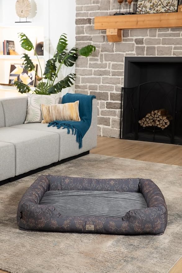Furry's Paradise Foam Cuddler Pet Bed with Waterproof Liners, Reversible Cushion, Washable Cover, Recycled Fibers and Non-Slip Bottom. (in The Clouds, Orthopedic Small)