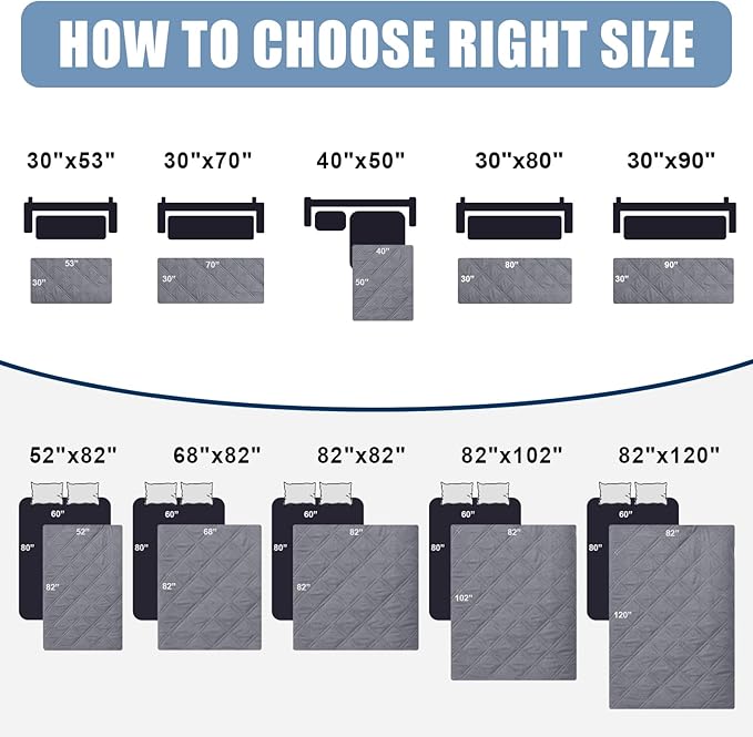Smiry Waterproof Dog Bed Cover Pet Blanket, Soft Washable Dog Blanket for Furniture Bed Couch Sofa Reversible, Checkered (30"x90", Grey/Dark Grey)