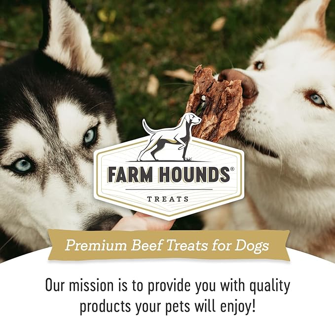Farm Hounds - Beef Lung - Premium Natural Beef Lung Jerky for Dogs - Made from 100% Humanely Raised Cattle - Organ Treat - Great for Training & Treats - No Added Fillers - Made in USA - 2 oz - 1 Pack
