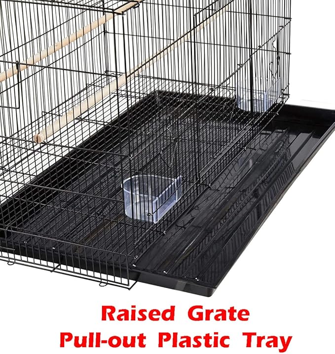 Lot of Breeding Bird Flight Cages for Canary Parakeet Aviaries Budgies Lovebird Finch (Large 30" Black Divider)