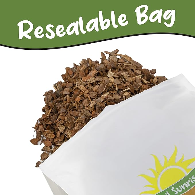 Soil Sunrise 100% Organic Orchid Potting Bark (4 Quarts) All-Natural USA-Sourced Pine Bark Orchid Mix Additive