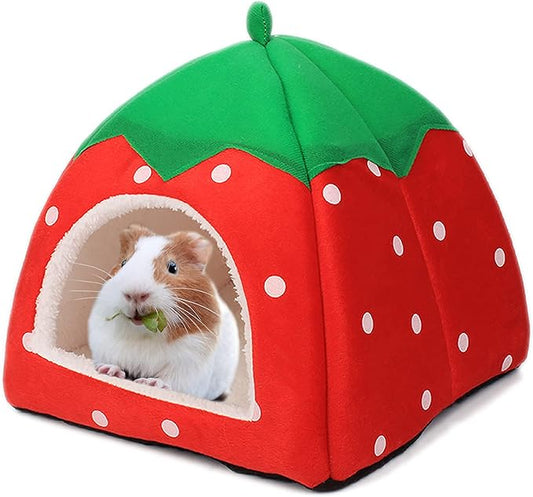 Guinea Pig Hideout Bed Dwarf Rabbit House Cave Accessories Cozy Hide-Out for Little Bunny Hedgehog Ferret Chinchilla&Other Small Animals