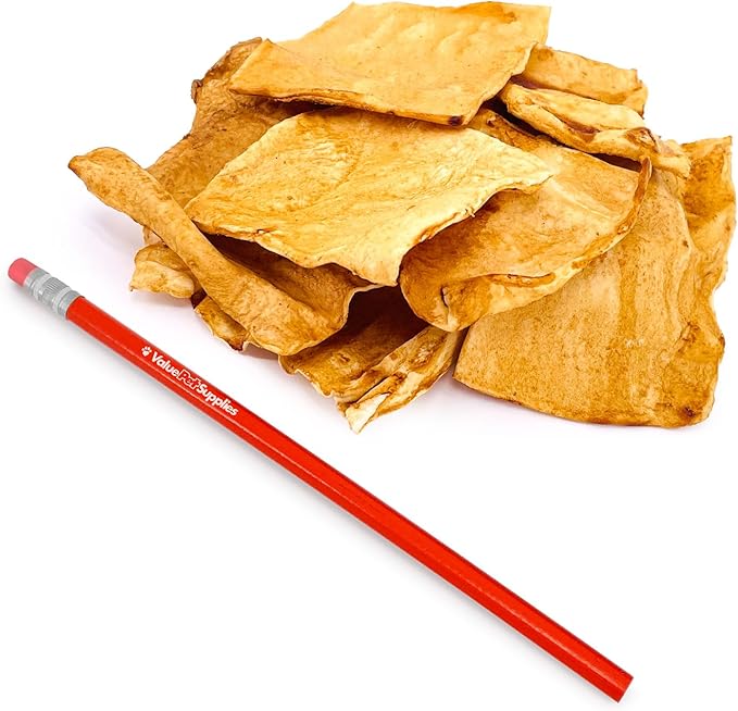 ValueBull USA Rawhide Chips, Chicken Infused, 25 Count - Natural & Safe, USA Beef Hide, Long Lasting, Chemical Free, No Artificial Flavors