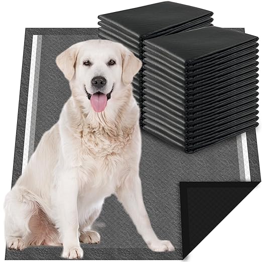 Charcoal Puppy Pads Extra Large 30"x36", 30 Count Super Absorbent Pee Pads for Dogs, Disposable Urine Bed Underpads for Doggy, Thicken XXL Disposable Pet Underpads, Piddle Pee Sheets X-Large