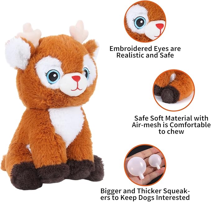 Dog Toys to Keep Them Busy Squeaky Dog Toys Interactive Plush Puppy Toys with Squeaker for Large Medium Small Breed Doys