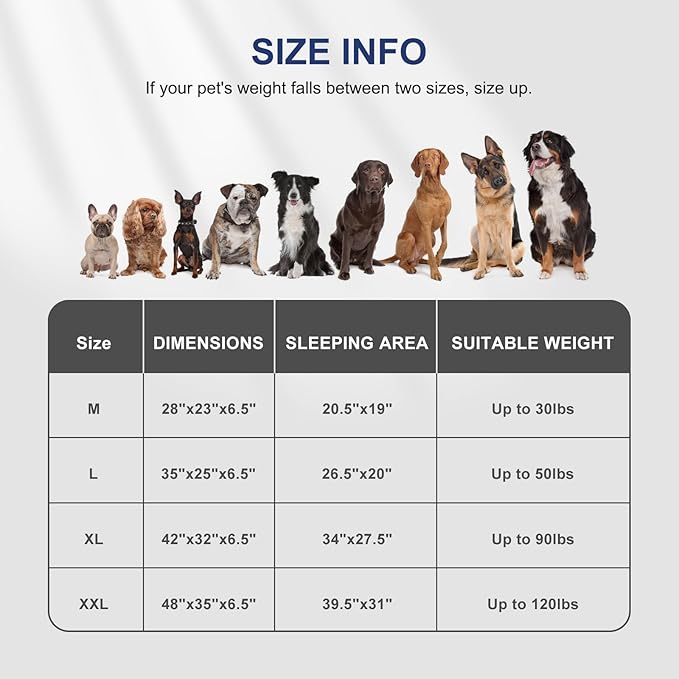 FURTIME Orthopedic Dog Bed for Medium Dogs - Washable Dog Sofa Beds Medium, Supportive Foam Pet Bed with Removable Washable Cover, Waterproof Lining and Nonskid Bottom, Navy Blue