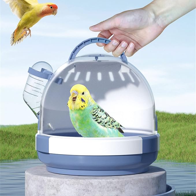 Bird House, Portable Clear Bird Parrots Transport Cage Window Carrier Bag Breathable Bird Carrier Travel Bag