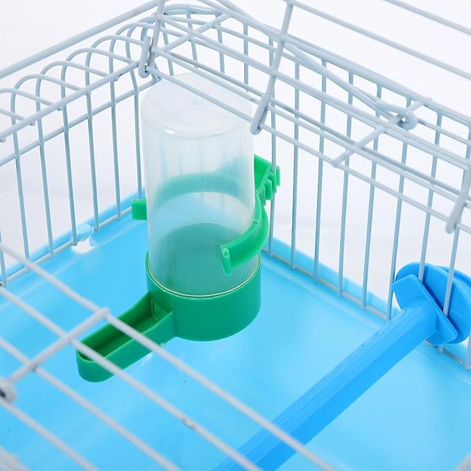 balacoo Portable Bird Cage with Waterer Food Box Spacious Travel Carrier for Cockatiels Metal Construction Easy Outdoor Adventures