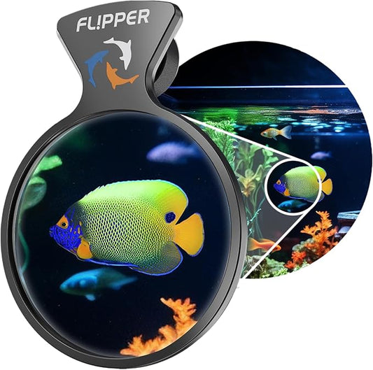 Flipper DeepSee Viewer 3" Nano - Coral and Fish Magnifier for Reef Tank and Freshwater Aquarium Photography and Videography - Magnetic Magnifying Glass