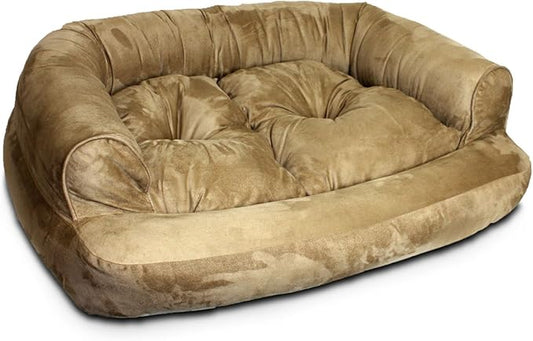 Snoozer Overstuffed Luxury Pet Sofa, Small, Camel