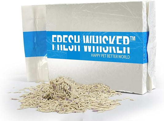 FreshWhisker Tofu Cat Litter, Ultimate Odor Control, Quick and Strong Clumping, Low Dust, Less Tracking, Less Cleanup, Longer Lasting Plant Based 5-in-1 Kitty Litter (Probiotic 5.5 LB Bag)