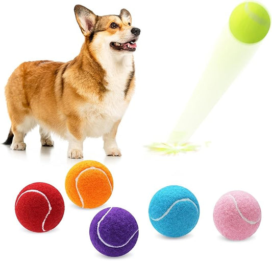Magicorange 6 Pack Small Tennis Balls, 2 inch Tennis Balls for Dogs,Colorful Easy Catching Pet Playing Ball (Multicolor, 6 Pack)