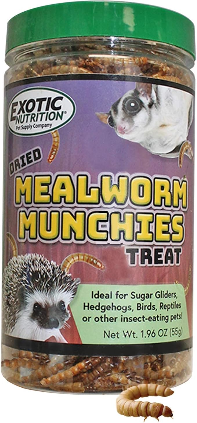 Exotic Nutrition Dried Insect 3 Pack - Crickets, Grasshoppers, Mealworms - for Sugar Gliders, Hedgehogs, Wild Birds, Chickens, Turtles, Tropical Fish, Reptiles…