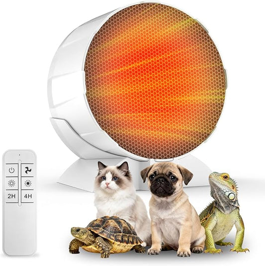 Pet Reptile Heat Mats Space Heater, Adjustable Temperature Reptile Heating Heaters, Non-Light Heating Solution with Expanded Heating Range for Hermit Crabs/Leopard Geckos/Turtles/Snakes/Frog/Iguana