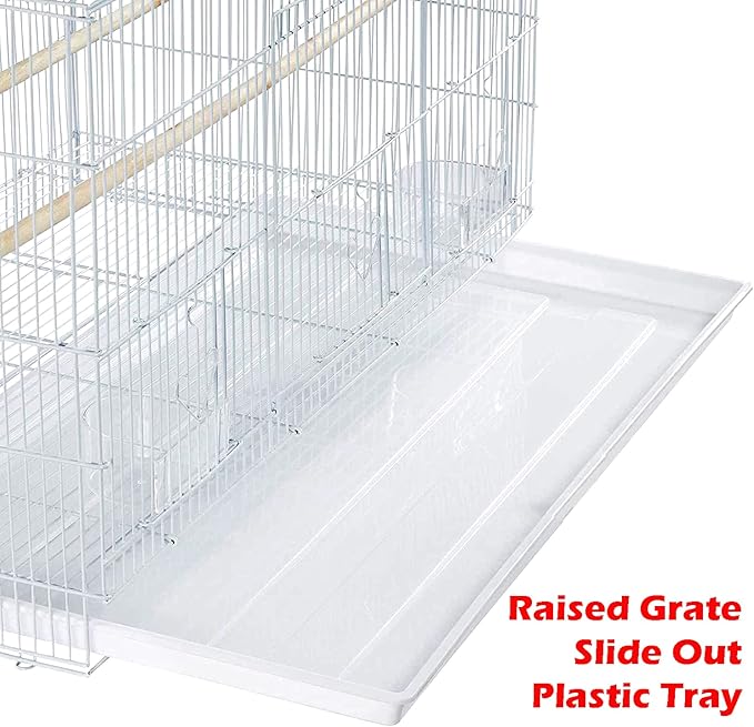 Lot of Breeding Bird Flight Cages for Canary Parakeet Aviaries Budgies Lovebird Finch (Large 30" White Divider)