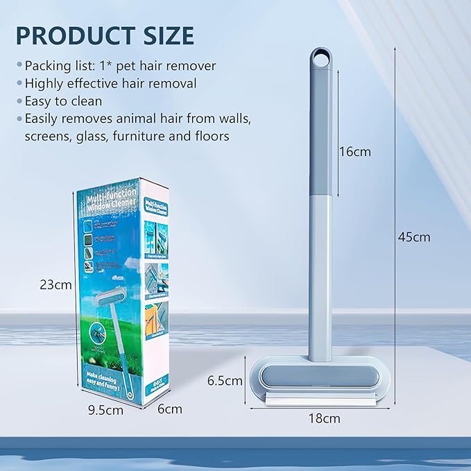 Multifunctional Pet Hair Remover, 4 in 1 Pet Hair Removal Tool, Reusable, Washable, Cat and Dog Hairs Removal for Couch with 17inch Extendable, for Furniture, Couch, Carpet, Clothes and Laundry