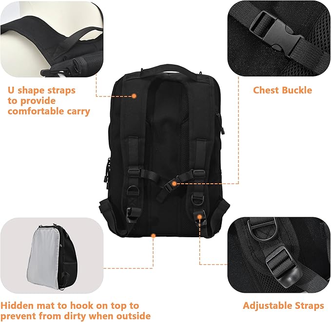 Security Privacy Cat Carrier Backpack Kitten Carry Bag Chihuahua Puppy Weekend Travel Backpack Small Cat Overnight Carrier for Hamster/Cats/Rabbit Comfortable Travel Backpack for Small Pet