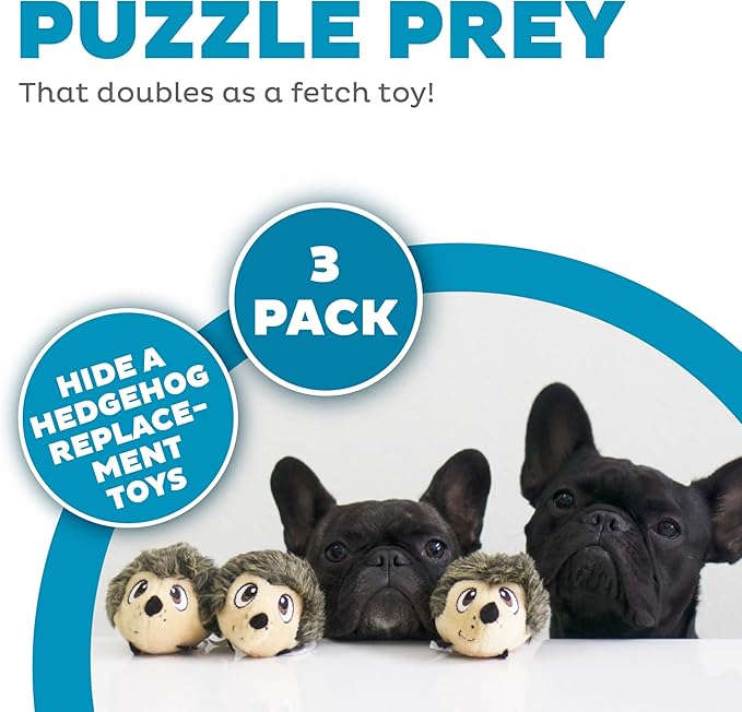 Outward Hound Squeakin' Hedgiez Plush Replacement Dog Toys - 3 Pack