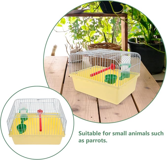 balacoo Spacious Portable Bird Carrier Cage Lightweight Travel Cage with Perch Food Box Waterer for Parrots Lovebirds and Pets for Outdoor Adventures and