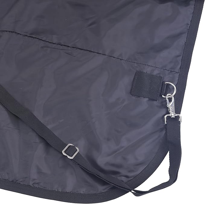 LEAFOREST 1200D Horse Blanket Waterproof Breathable Turnout (no Filling) Standard Neck Horse Sheet Blue Black 78IN