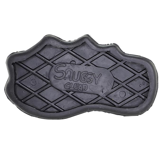 Grewal Equestrian Snuggy Clean Large Teeth Rubber Groomer Curry (Black)