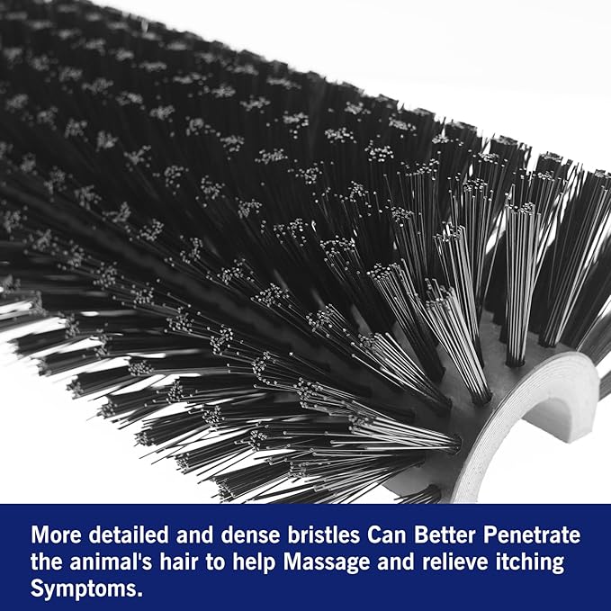 Livestock Scratching Brush Goat Scratcher Brush Full Massage Grooming Tool with 8 Screws for Cow,Cattle,Cow,Sheep, Horses,Pigs