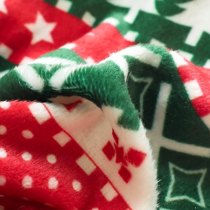 Fitwarm Dog Christmas Outfit, Dog Pajamas, Dog Winter Clothes for Small Dogs Boy Girl, Pet Ugly Sweater, Cat Costume, Red Green, Large