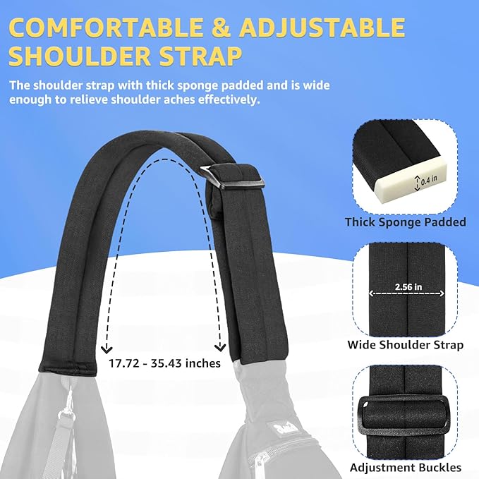 SlowTon Dog Carrier Sling - Thick Padded Shoulder Strap Adjustable Dog Carriers for Small Dogs, Puppy Carrier Purse for Pet Cat with Front Zipper Pocket Safety Belt Machine Washable (Black Knitted, S)