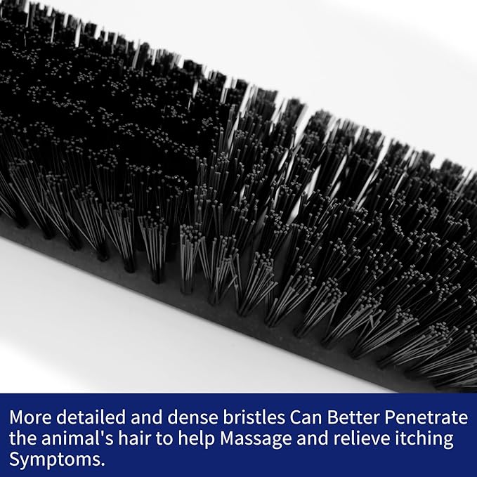 Livestock Scratch Brush With 16 Screws，Animal Back Scratching Brush for Cow,Cattle,Sheep, Horses,Pigs，Massage Grooming Tool (Black, 4pcs)