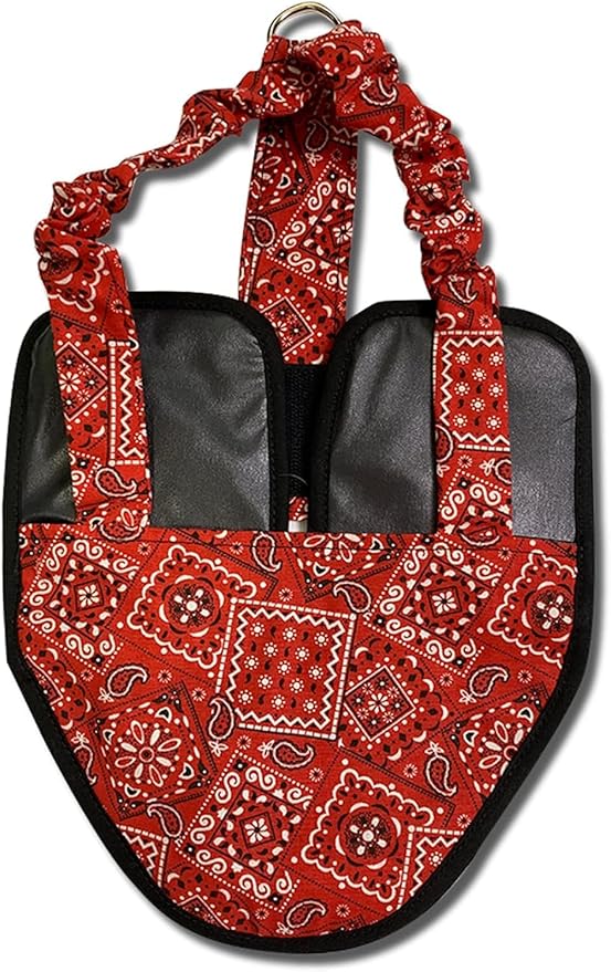 Hen Holster Bird Diaper, Wrap Around - for Hens, Roosters, Ducks, Leak-Proof Design, Comfortable Fleece Strap Bird Harness with Sewn-in Liner, Secure Hook and Loop Closure - XL, Red Bandana