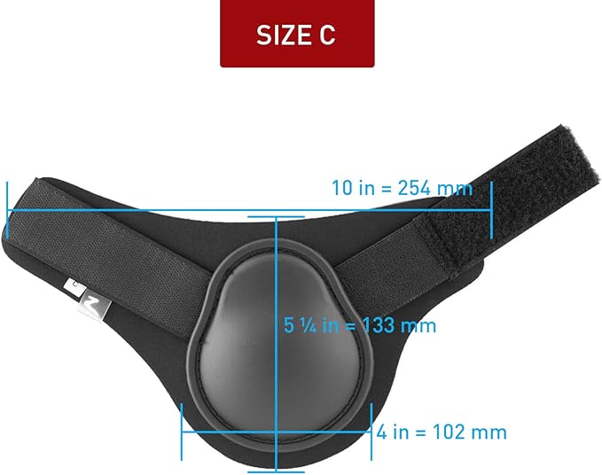 HORZE Chicago Fetlock Rear Boots | Lightweight, Adjustable, Jumping Horse Boots (Pair) - Black - Pony